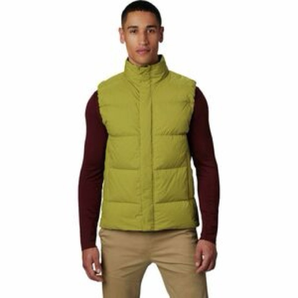 Mountain Hardwear Men’s Glacial Storm Insulated Vest Zipper Med Green Winter